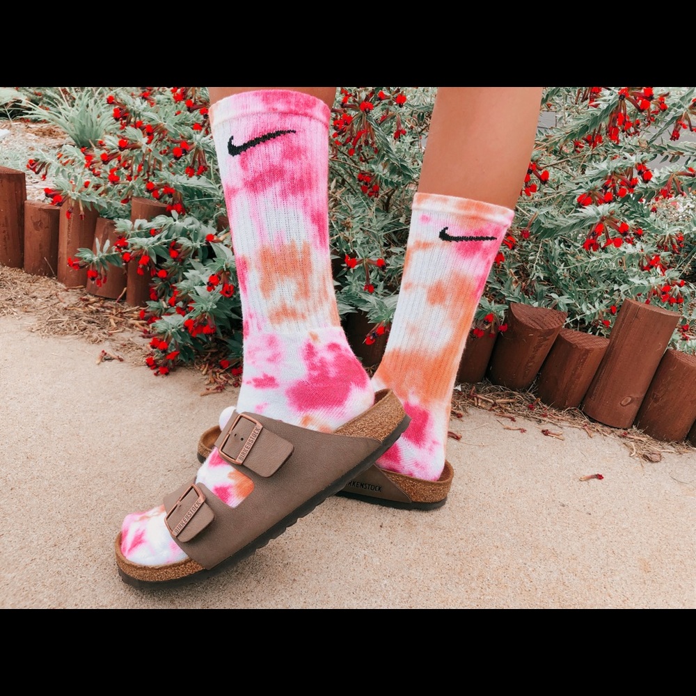 Custom tie dye Nike socks
